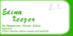 edina keczer business card